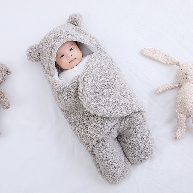 Ultra-Soft Teddy Bear Swaddle Blanket