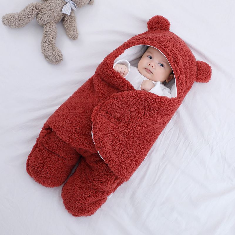 Ultra-Soft Teddy Bear Swaddle Blanket