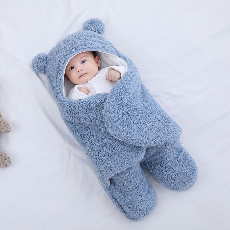 Ultra-Soft Teddy Bear Swaddle Blanket